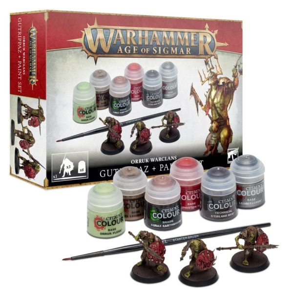 Warhammer Age of Sigmar - Orruk Warclans: Gutrippaz + Paint Set (60-09)