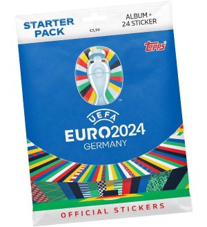 Topps - UEFA Germany Euro 2024 Αυτοκόλλητα Starter Pack (Άλμπουμ + 24 Αυτοκόλλητα)