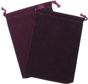 Small Purple Suedecloth Dice Bag