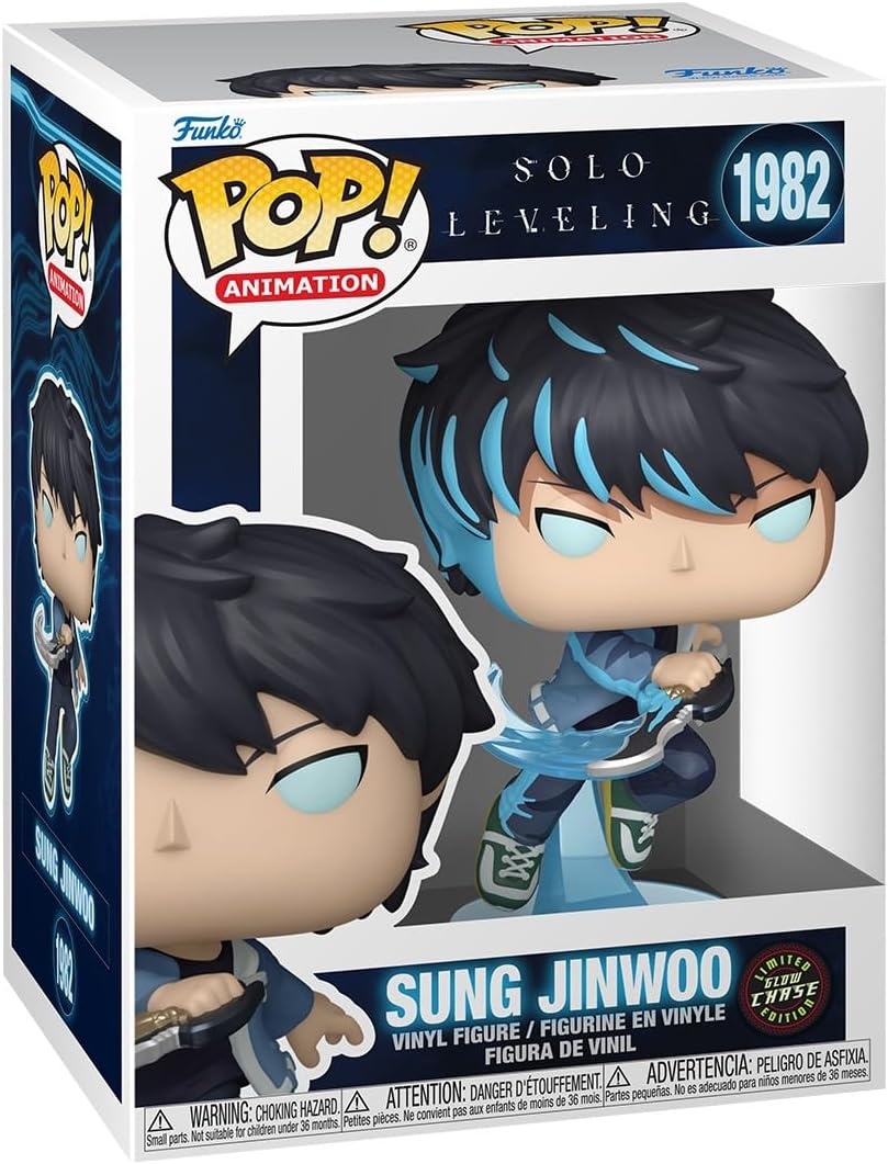 614lYdU2KiL._AC_SL1300_.jpg Funko Pop! Animation: Solo Leveling - Sung Jinwoo* #1982 Vinyl Figure