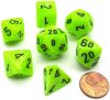 Chessex Vortex 7-Die Set - Bright Green w/black