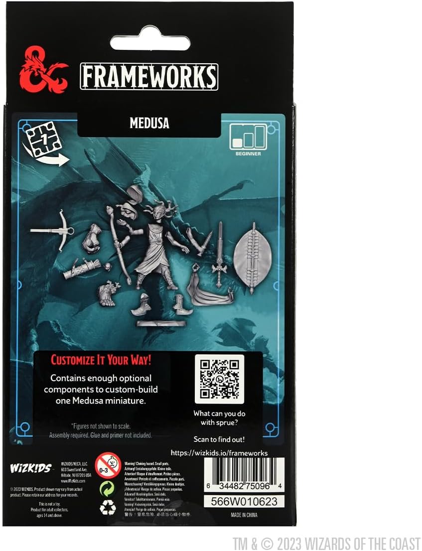 61RZcF9cD+L._AC_SL1200_ D&D Frameworks: Medusa - Unpainted and Unassembled