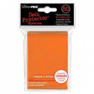 Ultra Pro PRO-Gloss Standard Deck Protector Sleeves - Orange 66x91mm (50 Θήκες)