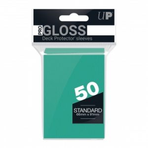 Ultra Pro PRO-Gloss Standard Deck Protector Sleeves - Aqua 66x91mm (50 Θήκες)