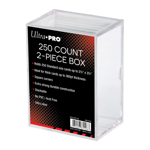 Ultra Pro: 2-Piece Clear 250 Count Card Storage Box