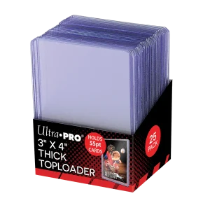 Ultra Pro 3" x 4" Clear Action Packed 55PT Toploaders (25ct)