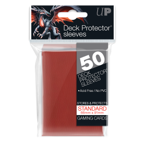 Ultra Pro Pro-Gloss Standard Deck Protector Sleeves - Red / 50Ct