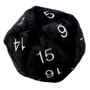 Ultra Pro Dice Plush - Jumbo D20 Novelty Black