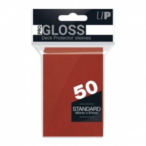 Ultra Pro PRO-Gloss Standard Deck Protector Sleeves - Red 66x91mm (50 Θήκες)