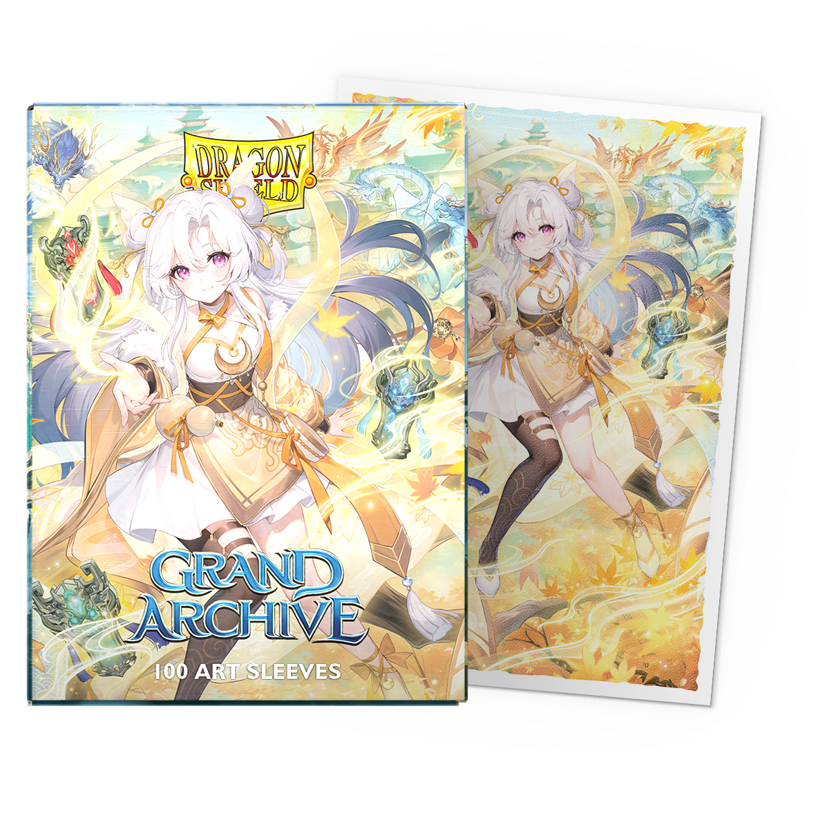 AT-16128_GA100-MATTE-9dm3AolX.png Dragon Shield Grand Archive - Guo Jia, Heaven’s Favored - Matte Art Sleeves - Standard Size
