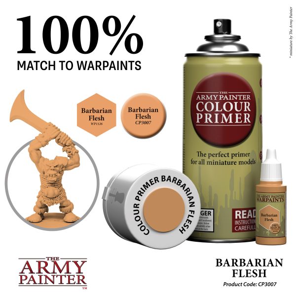 The Army Painter Colour Primer - Barbarian Flesh (400ml)