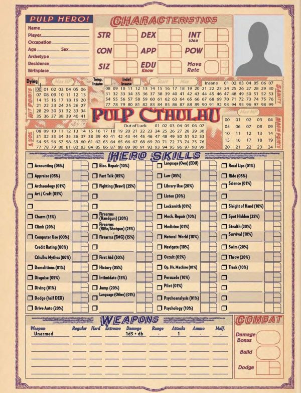 Call of Cthulhu RPG: Pulp Cthulhu