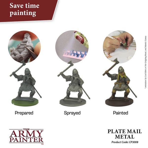 The Army Painter Colour Primer - Plate Mail Metal (400ml)