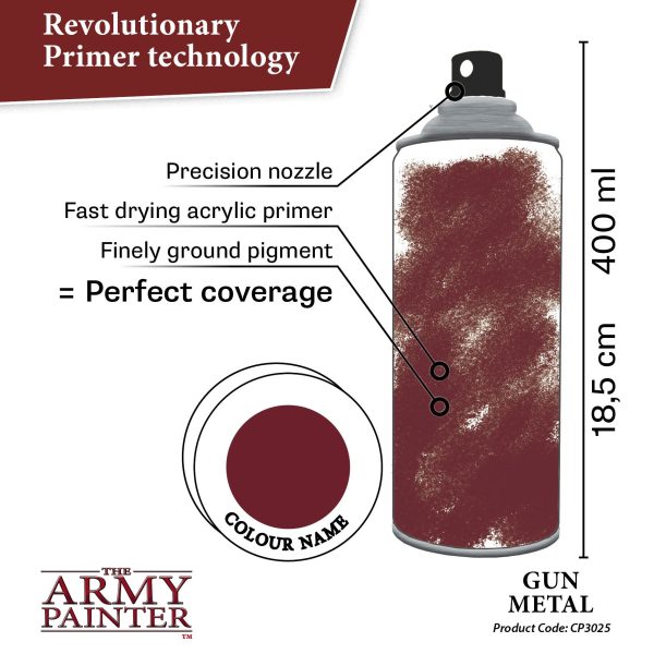 The Army Painter Colour Primer - Gun Metal (400ml)