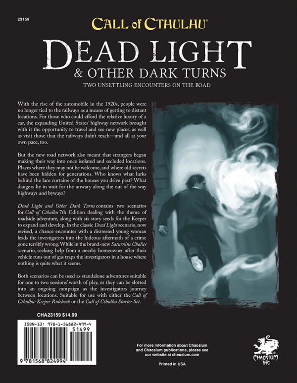 Call of Cthulhu RPG - Dead Light & Other Dark Turns Two Unsettling Encounters On The Road
