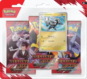 Pokemon TCG - Scarlet & Violet Destined Rivals SV10 - 3-Booster Blister (Zebstrika)