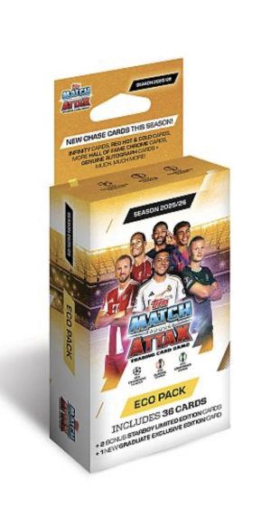 Topps – Match Attax Extra UCC 2025-26 Eco Pack (36 Κάρτες)