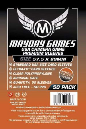 Mayday Sleeves - Standard USA Chimera Premium 57.5x89mm (50 Θήκες)