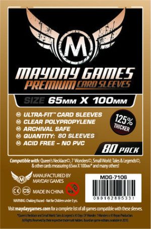 Mayday Sleeves - "7 Wonders" Card Premium Magnum Ultra-Fit 65x100mm (80 Θήκες)
