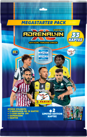 Panini - Super League 2023-24 Adrenalyn XL Mega Starter Pack (Άλμπουμ με 31 Κάρτες)