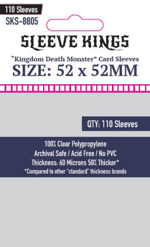 Sleeve Kings Sleeves - Kingdom Death MonsterCard Compatible 52x52mm (110 Θήκες)