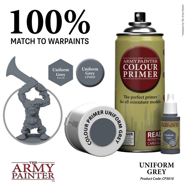 The Army Painter Colour Primer - Uniform Grey (400ml)