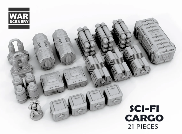 Gamemaker 21 x Sci-fi Cargo Scenery Terrain SET A For War Games 28mm/32mm