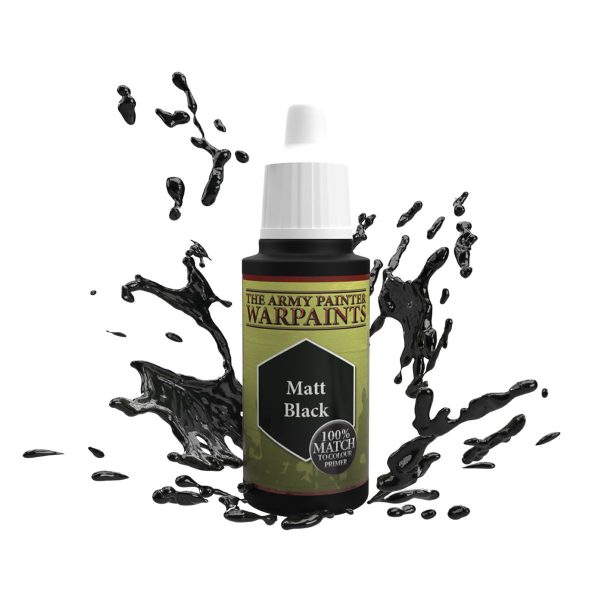 The Army Painter Warpaints - Matt Black Χρώμα Μοντελισμού (18ml)