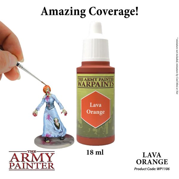 The Army Painter Warpaints - Lava Orange Χρώμα Μοντελισμού (18ml)