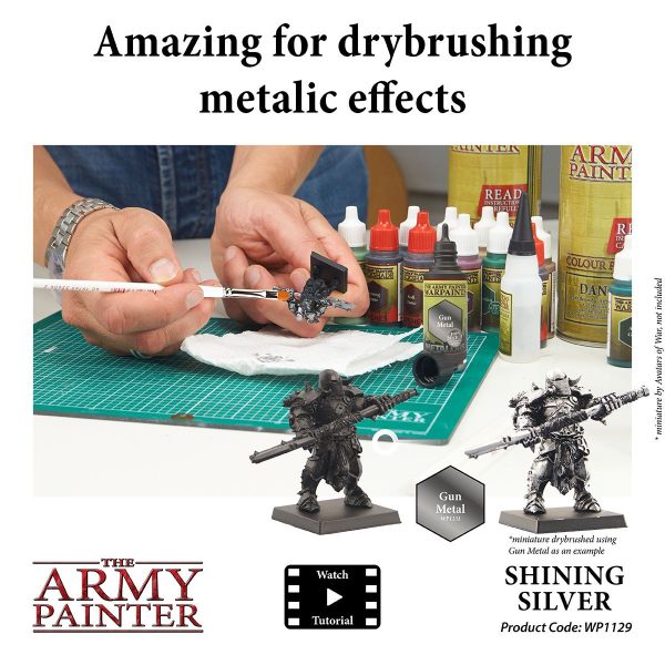 The Army Painter Warpaints - Shining Silver Χρώμα Μοντελισμού (18ml)