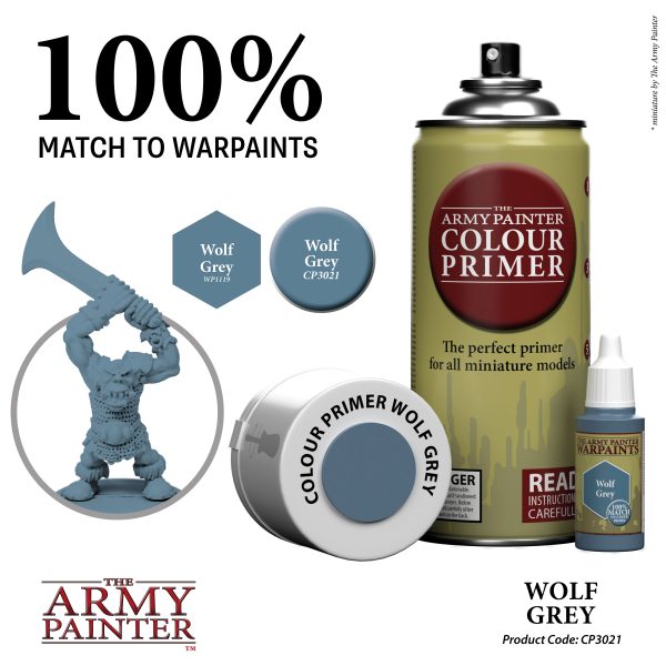 The Army Painter Colour Primer - Wolf Grey (400ml)