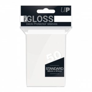 Ultra Pro PRO-Gloss Standard Deck Protector Sleeves - White 66x91mm (50 Θήκες)