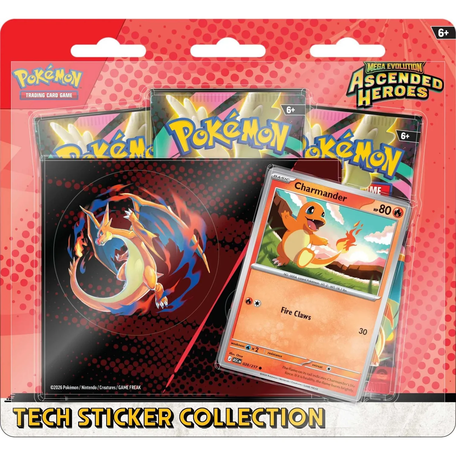 ahtechstickercharmander Pokemon TCG - Ascended Heroes: Charmander Tech Sticker Collection