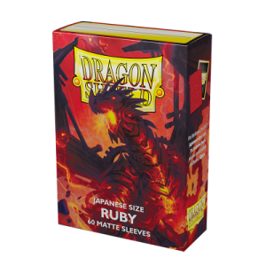 Dragon Shield Ruby - Matte Sleeves - Japanese Size 59x86mm (60 Θήκες)