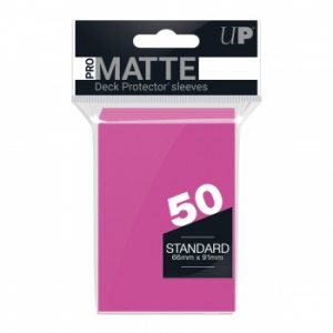 Ultra Pro PRO-Matte Standard Deck Protector Sleeves - Bright Pink 66x91mm (50 Θήκες)