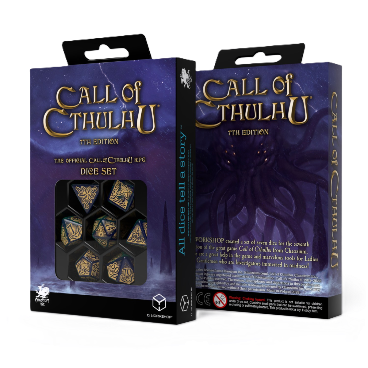 call_of_cthulhu_box_sctr22.png Call of Cthulhu 7th Ed: Blue-Green & Gold Dice Set