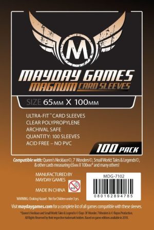 Mayday Sleeves - "7 Wonders" Card Standard Magnum Ultra-Fit 65x100mm (100 Θήκες)