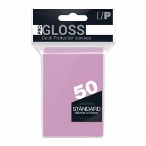 Ultra Pro PRO-Gloss Standard Deck Protector Sleeves - Bright Pink 66x91mm (50 Θήκες)