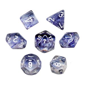 Chessex Nebula 7-Die Set - Black w/white