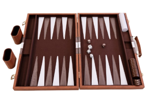 Leather Acrylic Folding Backgammon Set (56x46cm Board)