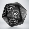 D20 Level Counter Black & White Die