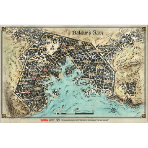 D&D: Baldur's Gate Map (58 X 43Cm)