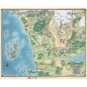 D&D: Faerun Realm And Sword Coast Map (68.5 X 81 Cm)