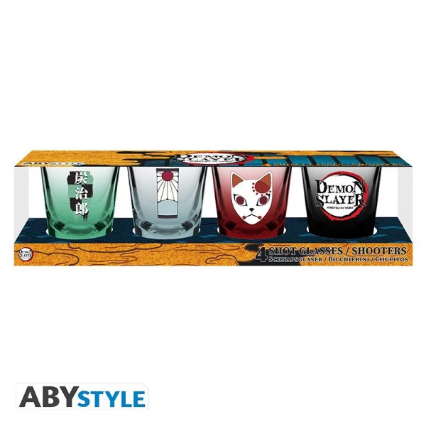 Demon Slayer: Kimetsu no Yaiba Symbols 4-Pack Shot Glasses