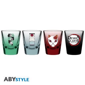 Demon Slayer: Kimetsu no Yaiba Symbols 4-Pack Shot Glasses