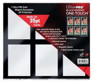 Ultra Pro 35PT 6-Card Black Border UV ONE-TOUCH Magnetic Holder