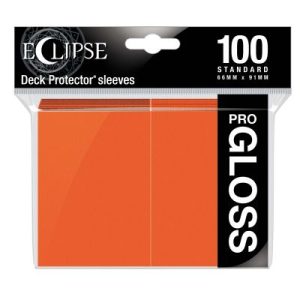 Ultra Pro Eclipse Gloss Standard Deck Protector Sleeves - Pumpkin Orange 66x91mm (100 Θήκες)