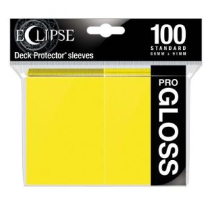 Ultra Pro Eclipse Gloss Standard Deck Protector Sleeves - Lemon Yellow 66x91mm (100 Θήκες)