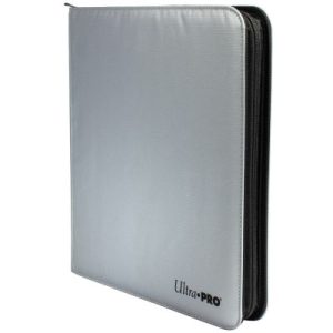 Ultra Pro Ultra PRO 12-Pocket Zippered PRO-Binder: Silver Made With Fire Resistant Materials