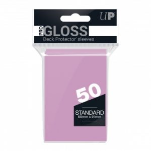 Ultra Pro PRO-Gloss Standard Deck Protector Sleeves - Pink 66x91mm (50 Θήκες)